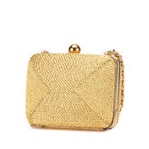 シャネル ココマーク がま口 チェーン ショルダーバッグ ゴールド グリッターキャンバス レディース CHANEL 【中古】